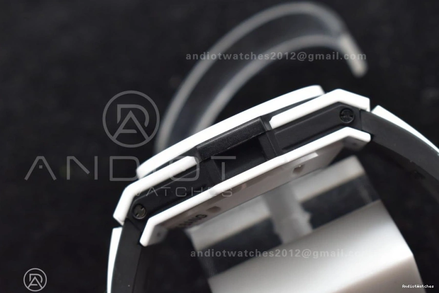 Skeleton White Edition A Strap Bang Ceramic Rubber Best on Big Packable Unico 1:1 White Dial 516 ZF 0125